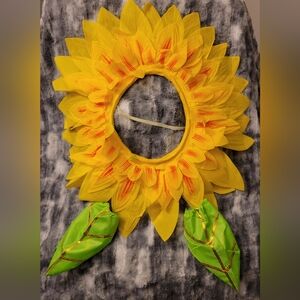 Sunflower Costume Headpiece & Leaf Gloves